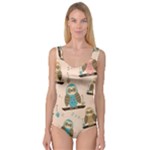 Seamless Pattern Owls Dream Cute Style Pajama Fabric Princess Tank Leotard 