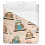 Seamless Pattern Owls Dream Cute Style Pajama Fabric Duvet Cover (Queen Size)