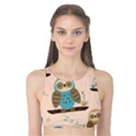 Seamless Pattern Owls Dream Cute Style Pajama Fabric Tank Bikini Top
