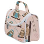 Seamless Pattern Owls Dream Cute Style Pajama Fabric Satchel Handbag