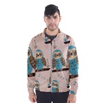 Seamless Pattern Owls Dream Cute Style Pajama Fabric Men s Windbreaker