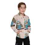 Seamless Pattern Owls Dream Cute Style Pajama Fabric Kids  Windbreaker