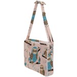 Seamless Pattern Owls Dream Cute Style Pajama Fabric Cross Body Office Bag