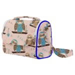 Seamless Pattern Owls Dream Cute Style Pajama Fabric Satchel Shoulder Bag