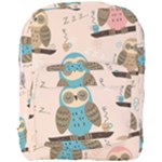 Seamless Pattern Owls Dream Cute Style Pajama Fabric Full Print Backpack