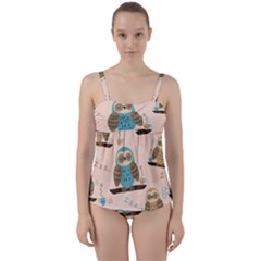 Twist Front Tankini Set 