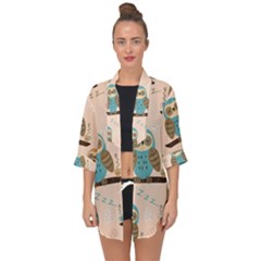 Open Front Chiffon Kimono 