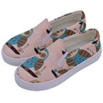 Seamless Pattern Owls Dream Cute Style Pajama Fabric Kids  Canvas Slip Ons