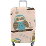Seamless Pattern Owls Dream Cute Style Pajama Fabric Luggage Cover (Large)