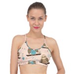 Seamless Pattern Owls Dream Cute Style Pajama Fabric Basic Training Sports Bra
