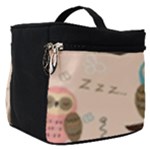 Seamless Pattern Owls Dream Cute Style Pajama Fabric Make Up Travel Bag (Small)