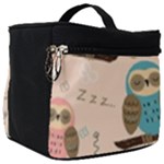 Seamless Pattern Owls Dream Cute Style Pajama Fabric Make Up Travel Bag (Big)