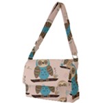Seamless Pattern Owls Dream Cute Style Pajama Fabric Full Print Messenger Bag (S)