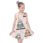 Seamless Pattern Owls Dream Cute Style Pajama Fabric Kids  Summer Dress