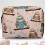 Seamless Pattern Owls Dream Cute Style Pajama Fabric Make Up Pouch (Large)