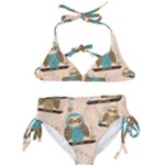 Seamless Pattern Owls Dream Cute Style Pajama Fabric Kids  Classic Bikini Set