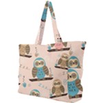 Seamless Pattern Owls Dream Cute Style Pajama Fabric Simple Shoulder Bag