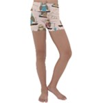 Seamless Pattern Owls Dream Cute Style Pajama Fabric Kids  Lightweight Velour Yoga Shorts
