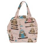 Seamless Pattern Owls Dream Cute Style Pajama Fabric Boxy Hand Bag