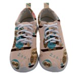 Seamless Pattern Owls Dream Cute Style Pajama Fabric Women Athletic Shoes
