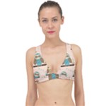 Seamless Pattern Owls Dream Cute Style Pajama Fabric Classic Banded Bikini Top