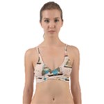 Seamless Pattern Owls Dream Cute Style Pajama Fabric Wrap Around Bikini Top