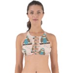 Seamless Pattern Owls Dream Cute Style Pajama Fabric Perfectly Cut Out Bikini Top