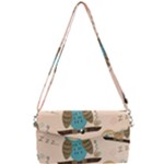 Seamless Pattern Owls Dream Cute Style Pajama Fabric Removable Strap Clutch Bag