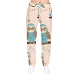Seamless Pattern Owls Dream Cute Style Pajama Fabric Women Velvet Drawstring Pants