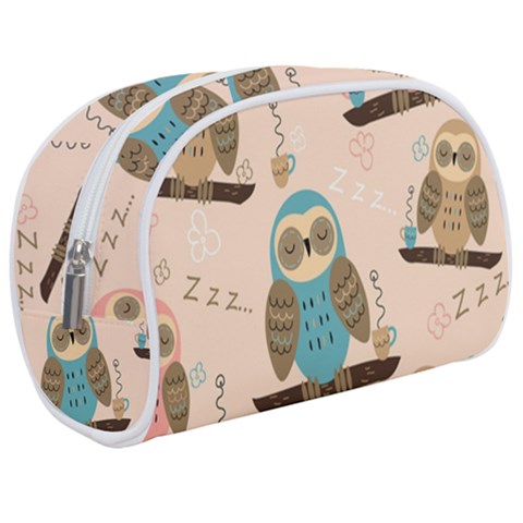 Seamless Pattern Owls Dream Cute Style Pajama Fabric Make Up Case (Medium) from ArtsNow.com