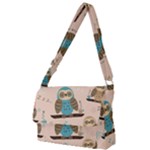 Seamless Pattern Owls Dream Cute Style Pajama Fabric Full Print Messenger Bag (L)