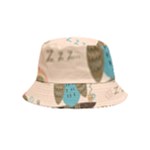 Seamless Pattern Owls Dream Cute Style Pajama Fabric Inside Out Bucket Hat (Kids)