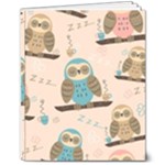 Seamless Pattern Owls Dream Cute Style Pajama Fabric 8  x 10  Softcover Notebook