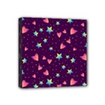 Colorful Stars Hearts Seamless Vector Pattern Mini Canvas 4  x 4  (Stretched)