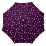 Colorful Stars Hearts Seamless Vector Pattern Straight Umbrellas