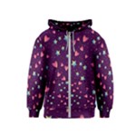 Colorful Stars Hearts Seamless Vector Pattern Kids  Zipper Hoodie