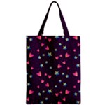 Colorful Stars Hearts Seamless Vector Pattern Zipper Classic Tote Bag