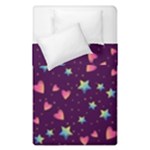 Colorful Stars Hearts Seamless Vector Pattern Duvet Cover Double Side (Single Size)