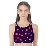 Colorful Stars Hearts Seamless Vector Pattern Tank Bikini Top