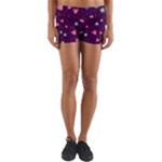 Colorful Stars Hearts Seamless Vector Pattern Yoga Shorts