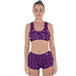 Colorful Stars Hearts Seamless Vector Pattern Racerback Boyleg Bikini Set