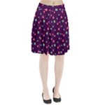 Colorful Stars Hearts Seamless Vector Pattern Pleated Skirt