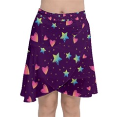 Chiffon Wrap Front Skirt 