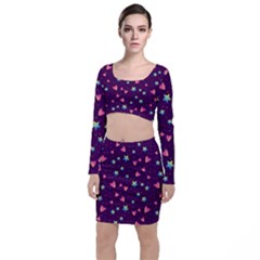Long Sleeve Crop Top & Bodycon Skirt Set 