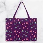 Colorful Stars Hearts Seamless Vector Pattern Medium Tote Bag