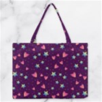 Colorful Stars Hearts Seamless Vector Pattern Zipper Medium Tote Bag