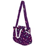 Colorful Stars Hearts Seamless Vector Pattern Rope Handles Shoulder Strap Bag