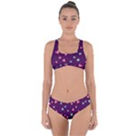 Colorful Stars Hearts Seamless Vector Pattern Criss Cross Bikini Set