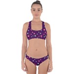 Colorful Stars Hearts Seamless Vector Pattern Cross Back Hipster Bikini Set