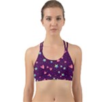 Colorful Stars Hearts Seamless Vector Pattern Back Web Sports Bra
